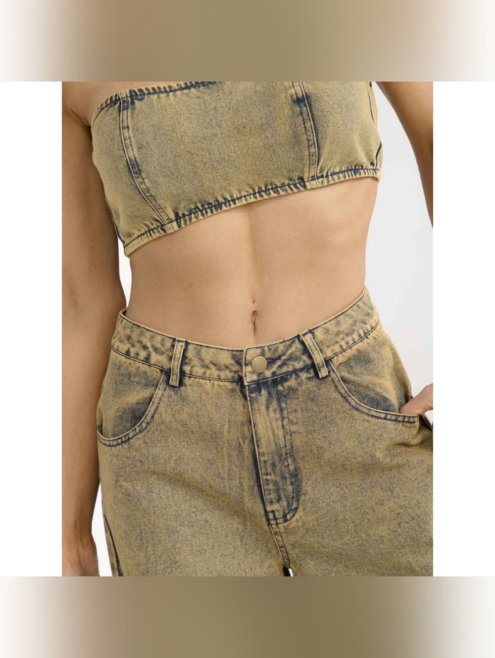 Denim Washed 2pc Set - Picture 2 of 4